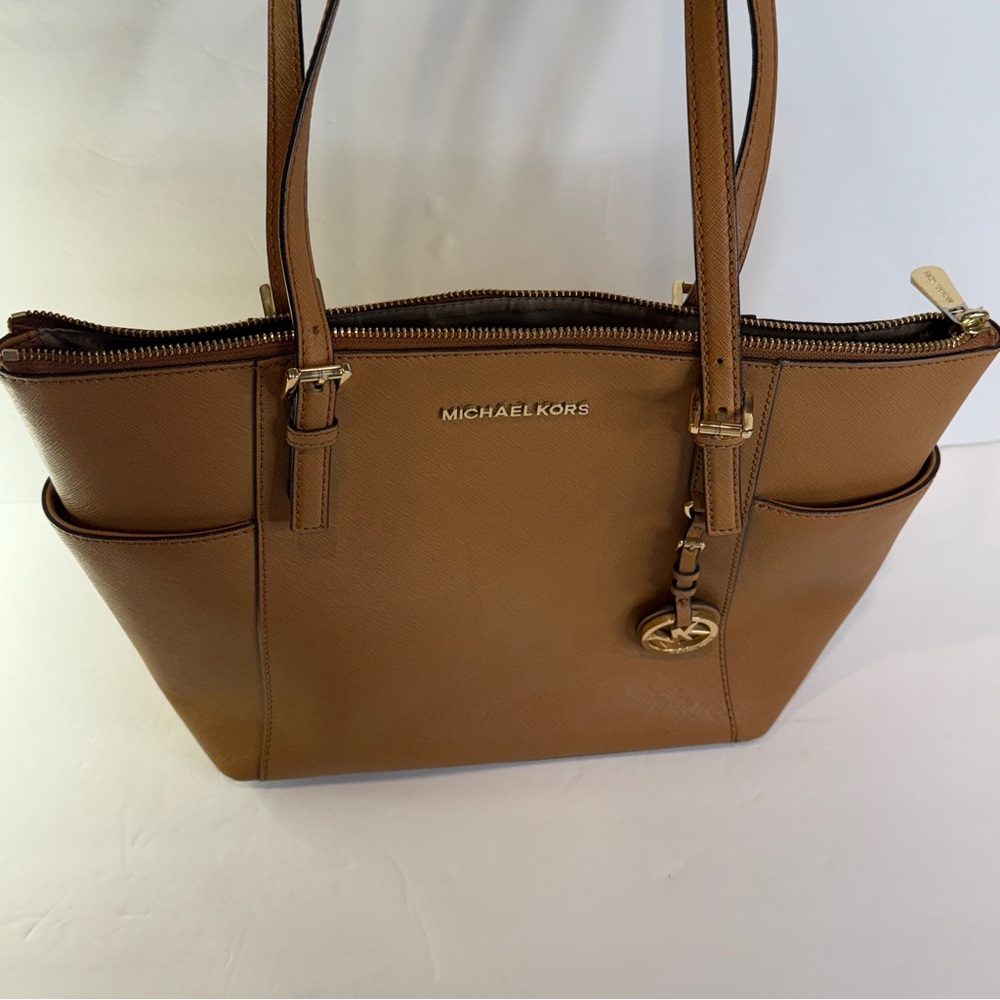 Michael Kors Hamilton Saffiano Leather Tote in Saddle🧡Preloved Luxe Charm